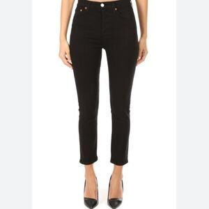 RE/DONE High Rise Ankle Crop Button Fly Jeans - Black 99 - Women's Size 30